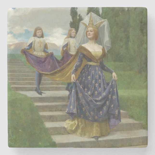 Posavasos De Piedra La Gran Dama (Mujer Aristocrática medieval) (Anverso)