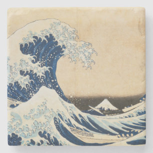 Posavasos De Piedra La gran ola de Kanagawa por Hokusai