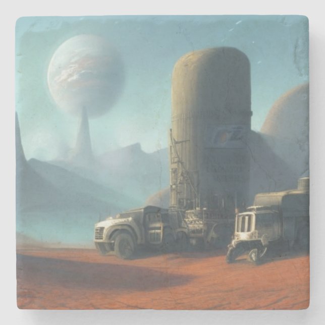 Posavasos De Piedra La industria de las artes de Marte (Anverso)