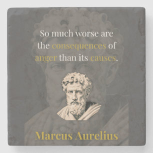 Posavasos De Piedra La ira te duele más: Marco Aurelio sobre la modera