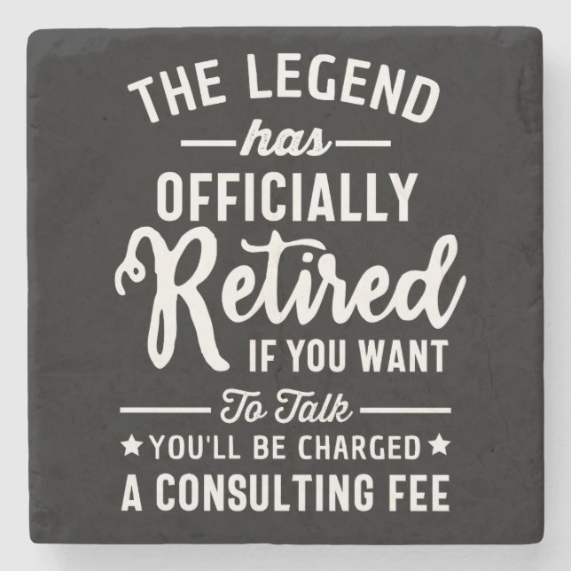 Posavasos De Piedra La leyenda se ha retirado oficialmente si quieres (Anverso)