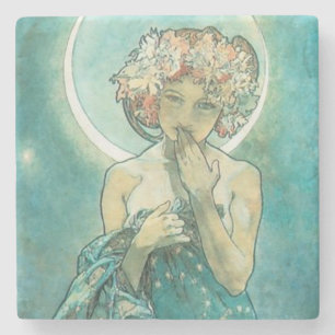Posavasos De Piedra "La luna" de Mucha, Monastre de Piedra Verde