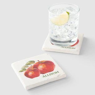 Posavasos De Piedra La manzana roja