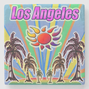 Posavasos De Piedra La montaña de amor de verano de Los Ángeles
