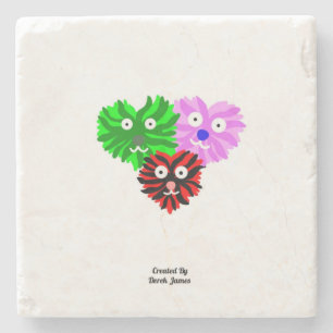 Posavasos De Piedra La montaña rusa de piedra de mármol del corazón