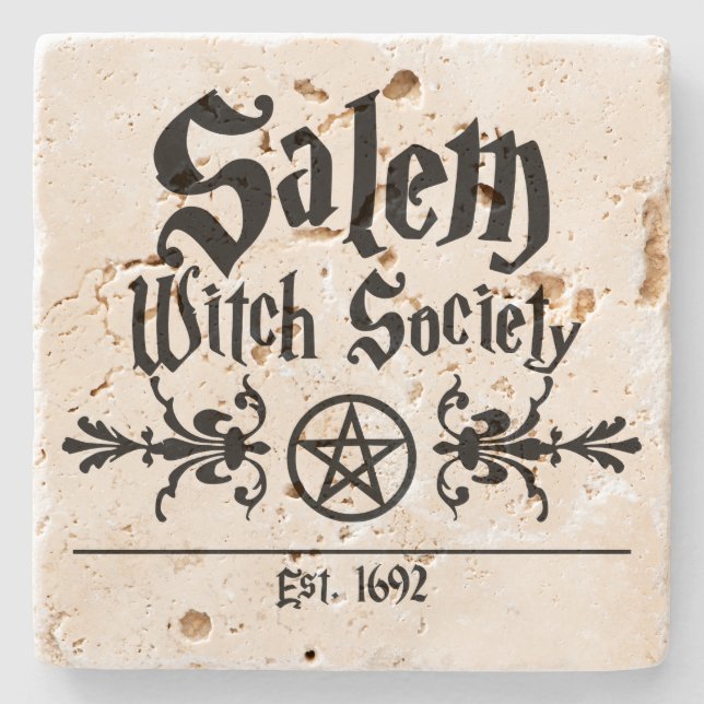 Posavasos De Piedra La montaña rusa de Salem Witch Society (Anverso)