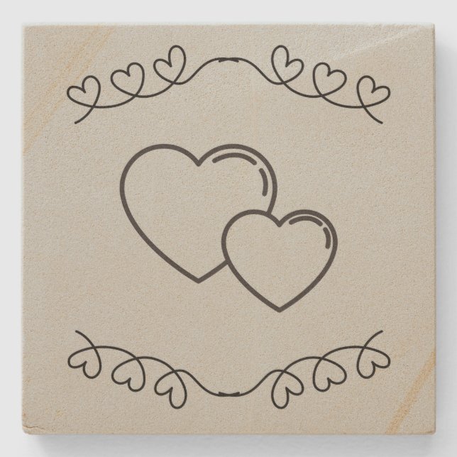 Posavasos De Piedra La montaña rusa del amor (Anverso)