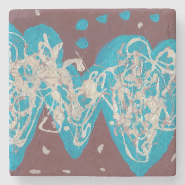 Posavasos De Piedra La montaña rusa del mundo de las piedras del amor (Anverso)