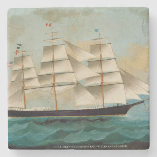 Posavasos De Piedra La nave Fleetwing, bahía de Hong Kong