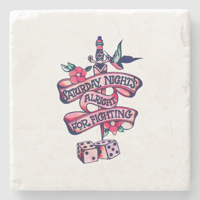 Posavasos De Piedra La noche del sábado está bien para luchar (Anverso)