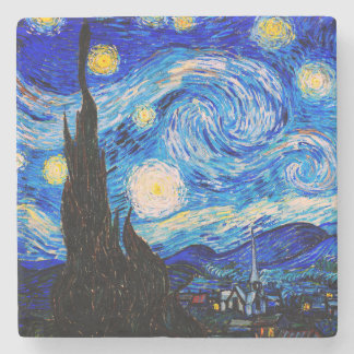 Posavasos De Piedra La noche estrellada de Vincent Van Gogh