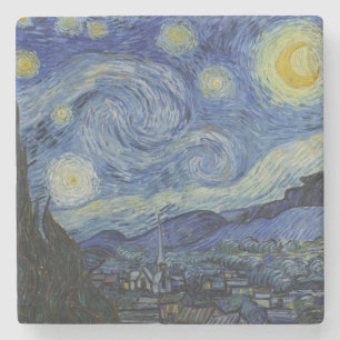 Posavasos De Piedra La noche estrellada (Vincent van Gogh) (arte famos