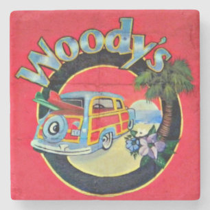 Posavasos De Piedra La pizzería de Woody, Folly Beach, Carolina del Su