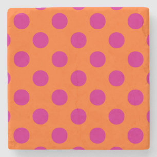 Posavasos De Piedra La polka de Fuchsia da puntapiés al naranja