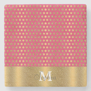 Posavasos De Piedra La polka de moda chiflada hace un patrón purpurin