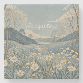 Posavasos De Piedra La pradera lunar personalizada