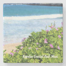 La púrpura costera del rastro de Maui florece el