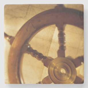 Posavasos De Piedra La rueda y el mapa de las naves