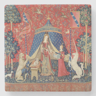 Posavasos De Piedra La señora y el unicornio: "A mi solamente deseo" 2