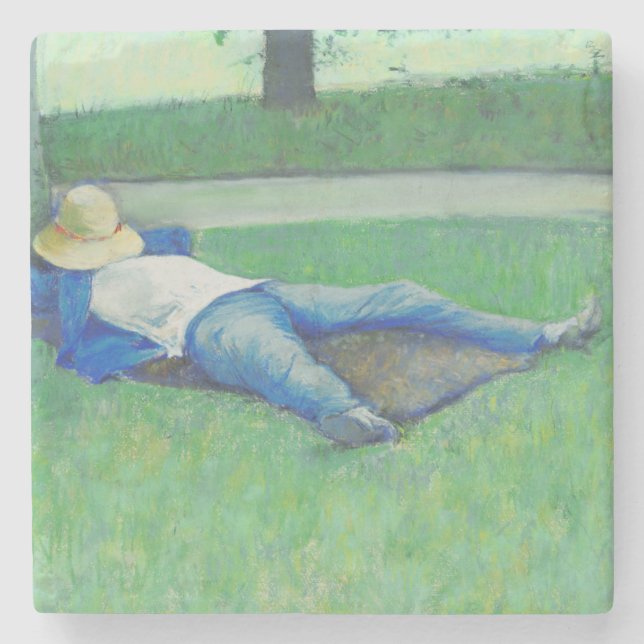 Posavasos De Piedra La Siesta (de Gustave Caillebotte) (Anverso)