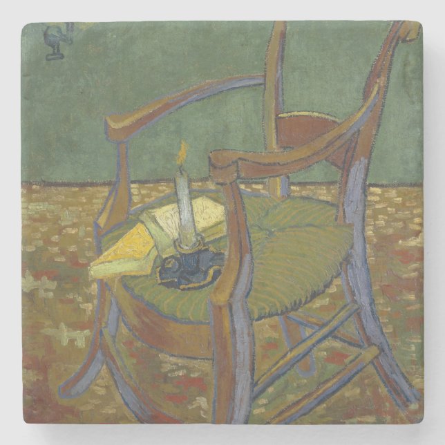Posavasos De Piedra La silla de Gauguin de Vincent van Gogh (Anverso)