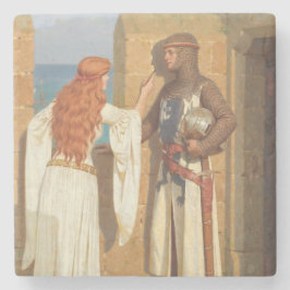 Posavasos De Piedra La sombra del caballero (de Edmund Blair Leighton)