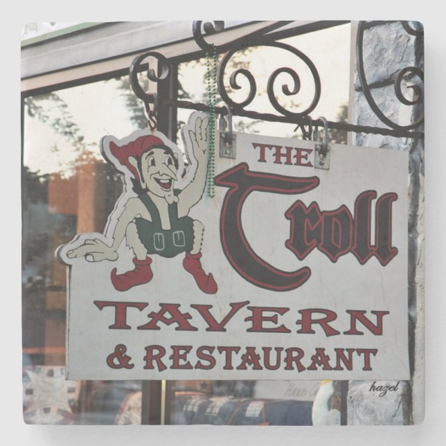 Posavasos De Piedra La Taberna Troll, Helen Georgia, (Anverso)