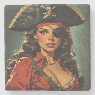 Posavasos De Piedra La Tentadora Pirata Escarlata