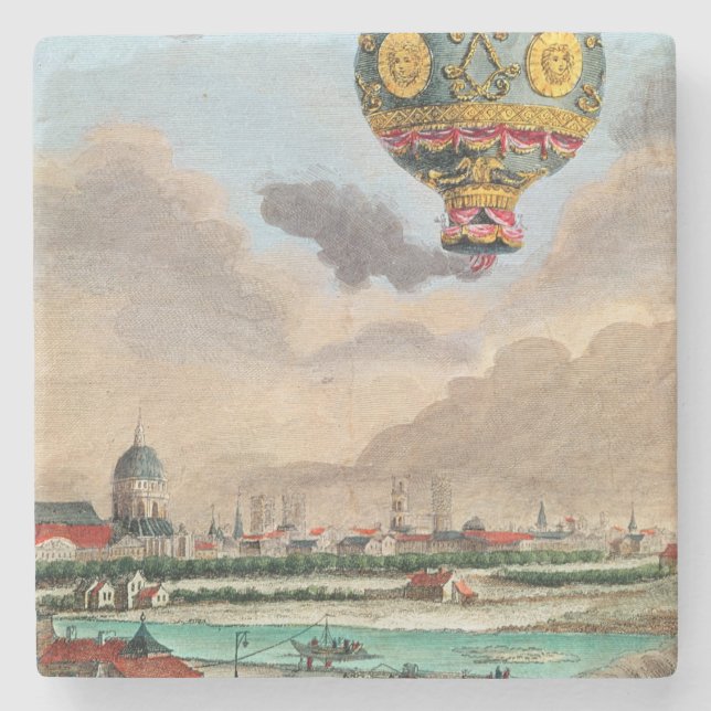 Posavasos De Piedra La terraza de Monsieur Franklin en Passy (Anverso)