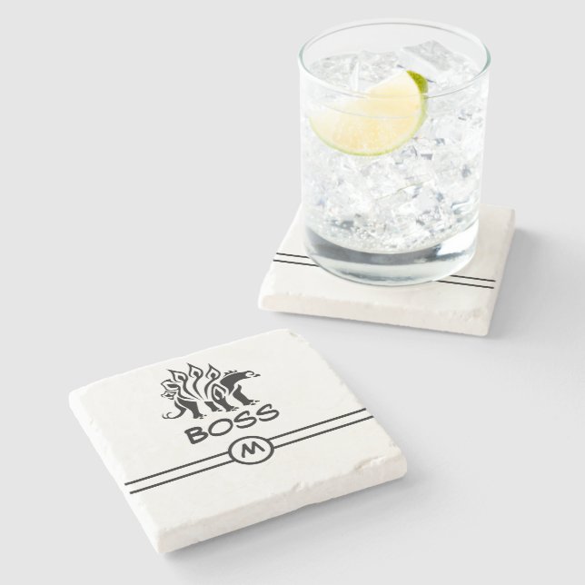 Posavasos De Piedra La tormenta Gray Stegosaurus reventó dinosaurio (Lateral)