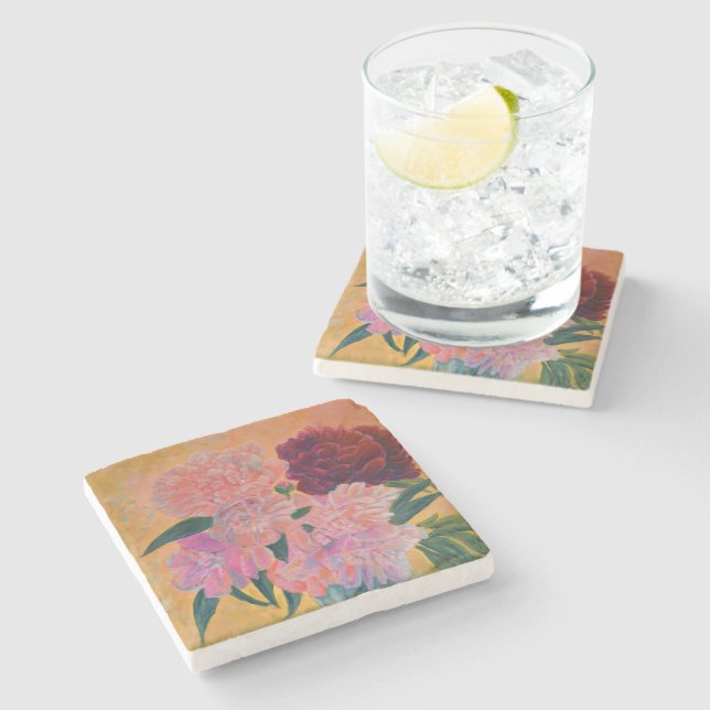 Posavasos De Piedra La vida con pinturas de peones (Lateral)