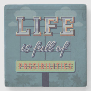 Posavasos De Piedra La vida es llena de posibilidades