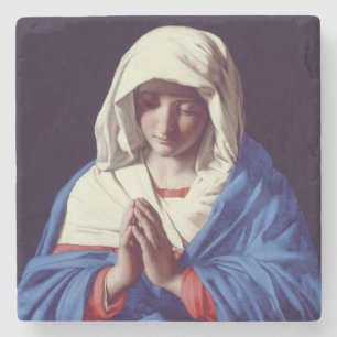 Posavasos De Piedra La Virgen en el rezo, 1640-50 (aceite en lona)