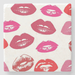 Posavasos De Piedra Labios de Kissable (Labios de Besado, Labios Rojos