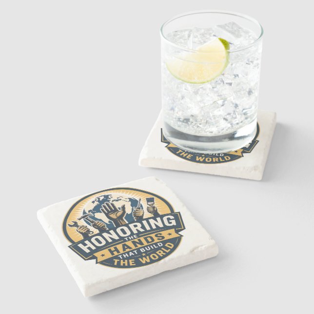 Posavasos De Piedra Labour Day  (Lateral)