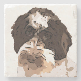 POSAVASOS DE PIEDRA LABRADOODLE