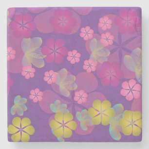 Posavasos De Piedra Lacy Lotus Purple