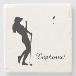 Posavasos De Piedra Ladies Golfer