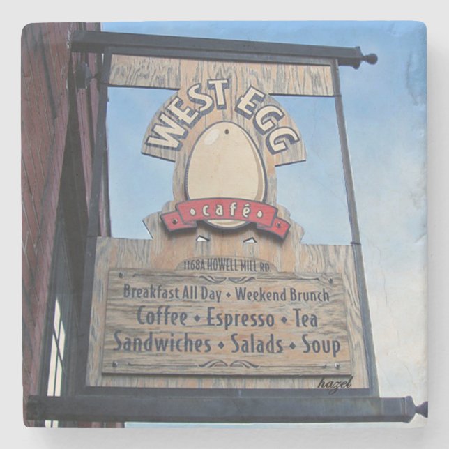 Posavasos De Piedra Lado oeste, huevo del oeste, prácticos de costa de (Anverso)