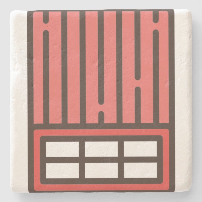 Posavasos De Piedra ladrillo (Anverso)