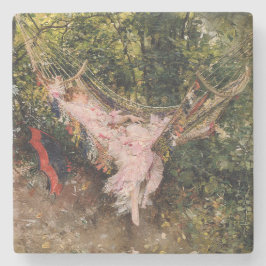 Posavasos De Piedra Lady Resting in a Hammock (por Giovanni Boldini)