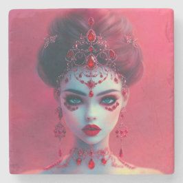 Posavasos De Piedra Lady Ruby Stone Coaster
