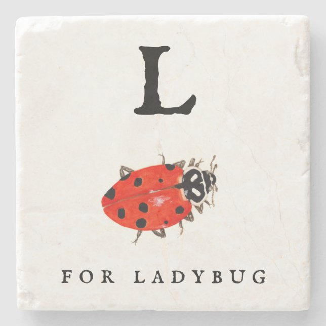 Posavasos De Piedra Ladybug (Anverso)