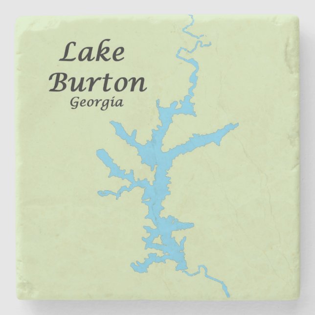 Posavasos De Piedra Lago Burton, Contorno, Georgia, Marble Coasters (Anverso)