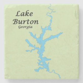 Posavasos De Piedra Lago Burton, Georgia, Mapa de Astratos