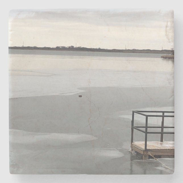 Posavasos De Piedra Lago congelado (Anverso)