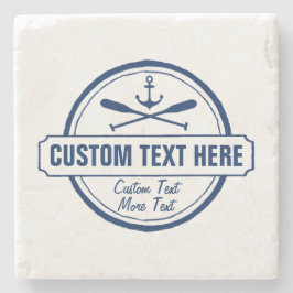 Posavasos De Piedra Lago de encargo, casa de playa y ancla náutica del