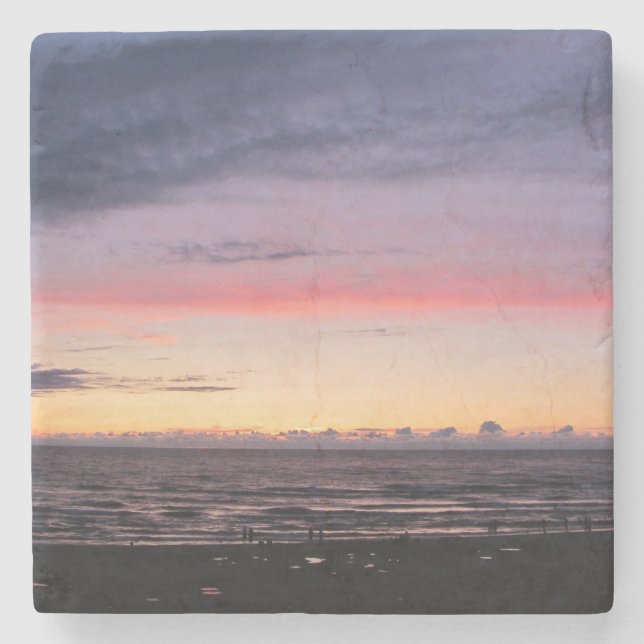 Posavasos De Piedra Lago Michigan Sunset (Anverso)
