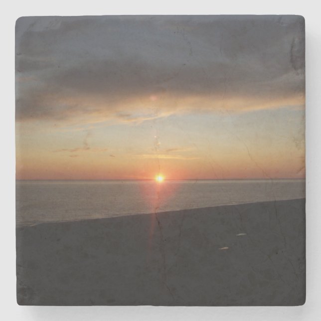 Posavasos De Piedra Lago Michigan Sunset (Anverso)