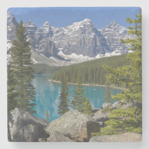 Posavasos De Piedra Lago Moraine, Canadian Rockies, Alberta, Canadá